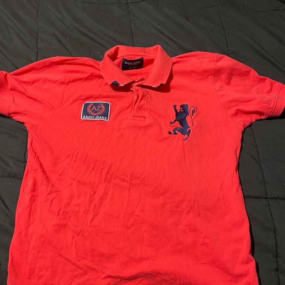 Unbranded Men's Red and Orange Polo-shirts